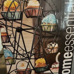 Black Metal Ferris Wheel Cupcake Holder