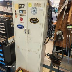 Garage cabinet. With nuts and bolts miscellaneous