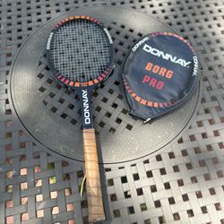 Vintage Donnay Borg Pro Light 3 Wood Stiff Black Tennis Racquet Belgium