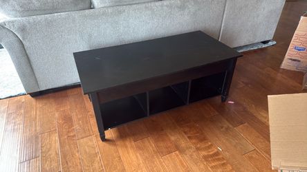 Black lift top coffee table