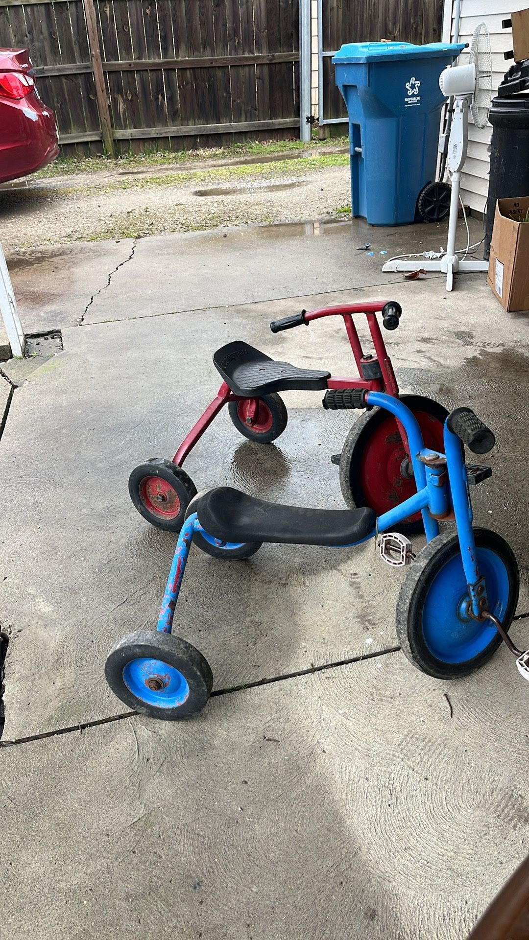 Antique tricycles made by local motion 1960s 70s