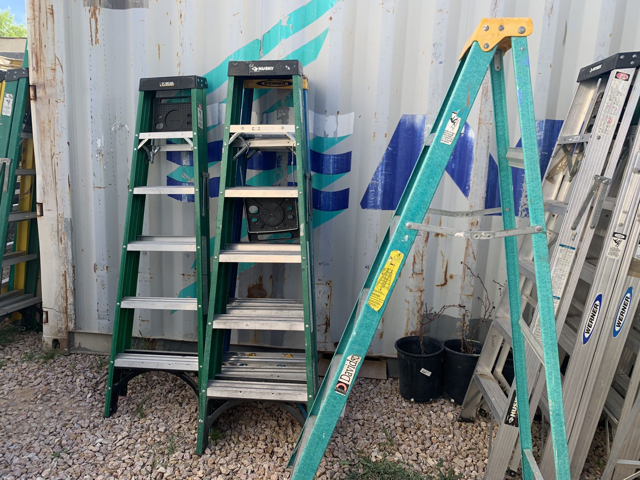 Used 6 Foot Fiberglass Ladders Fair Condition 