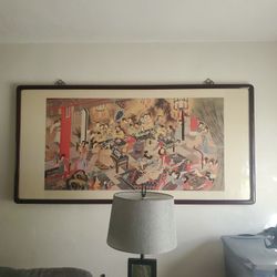 Large Asian Tapistry, Framed