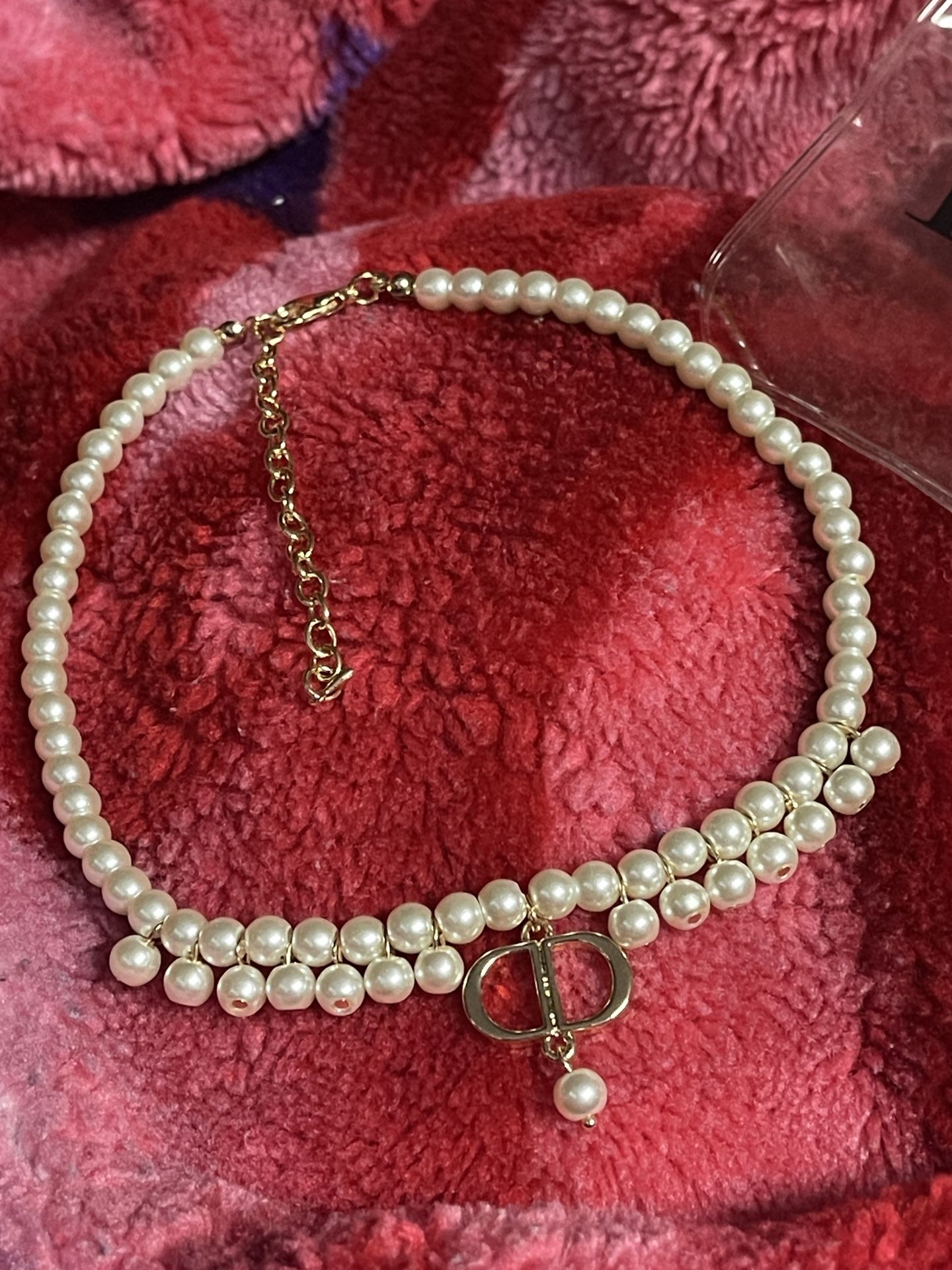 Gold Color Faux Pearl Choker