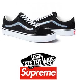 Supreme x Vans Old Skool Pro Iridescent Black VN000ZD4JHX Men's 10