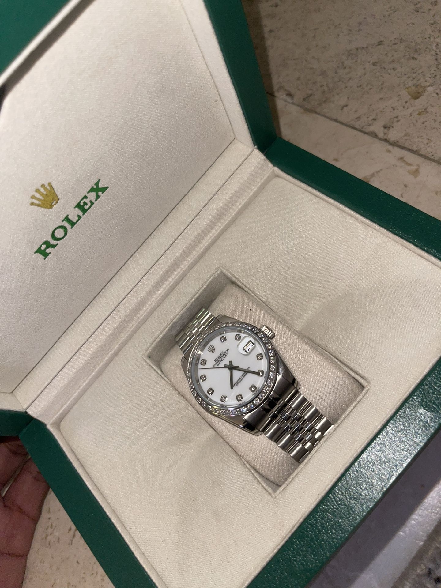 Rolex Diamond Crusted Watch