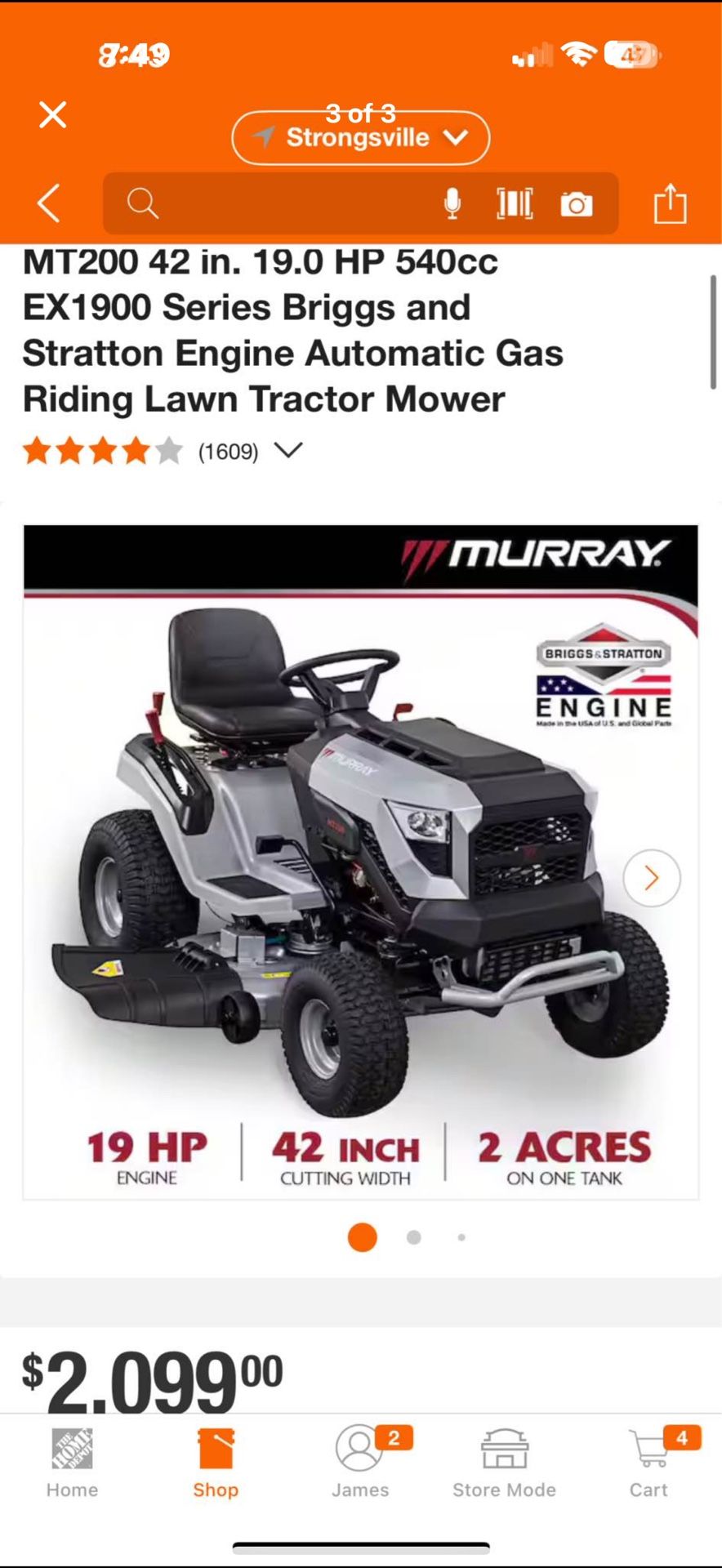 Murray 42 Inch Tractor 