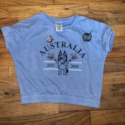 Bluey blue  girl shirt Size M  and for boy new 4T