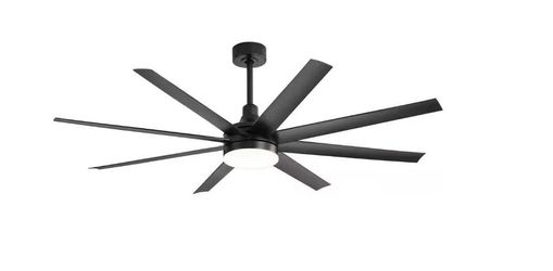 Archer 65 in. Integrated LED Indoor Black Ceiling Fans with Light and Remote 
