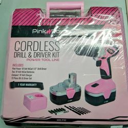Cordless Drill & Driver Kit Pink 🩷 Power 