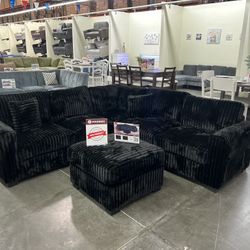 New Black Sectional 