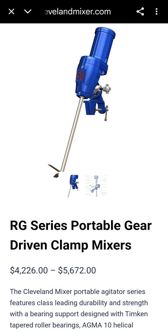 Portable Gear Mixer Rg Series