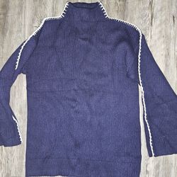 Navy Blue women sweater Medium