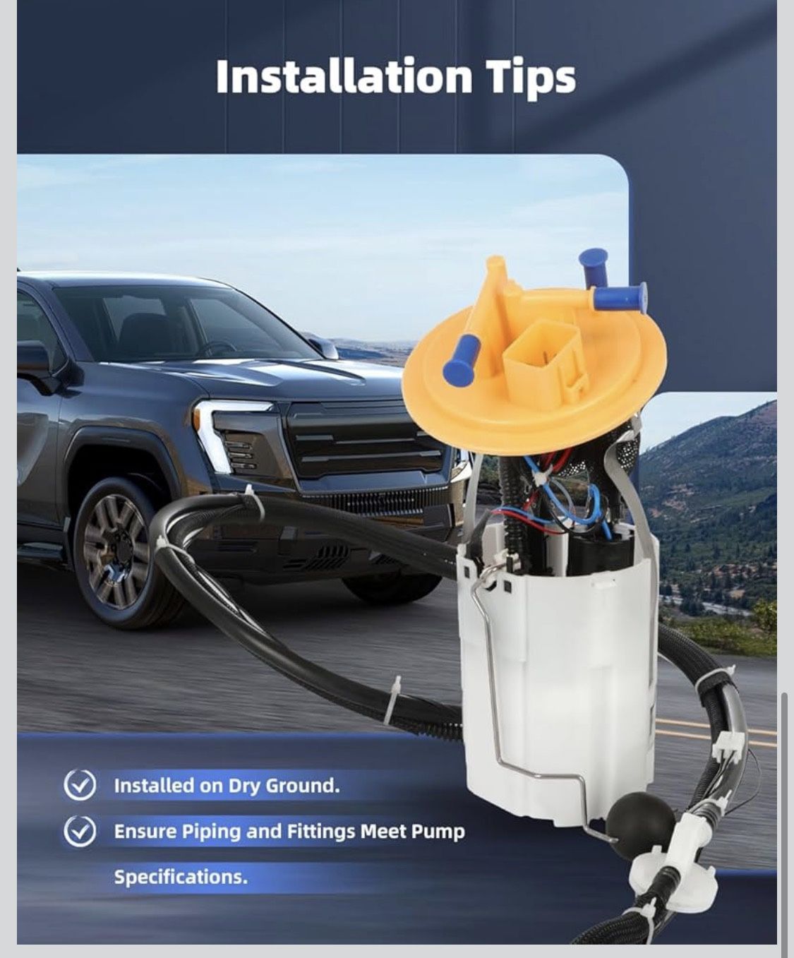 ECCPP Fuel Pump Assembly Replacement for 2007 for Volvo S60 2.4l, 2007-2009 for Volvo S60 2.5L