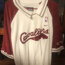 Vintage Nike Cleveland Cavaliers Warm Up Shooting Shirt Terry Cloth 3XL