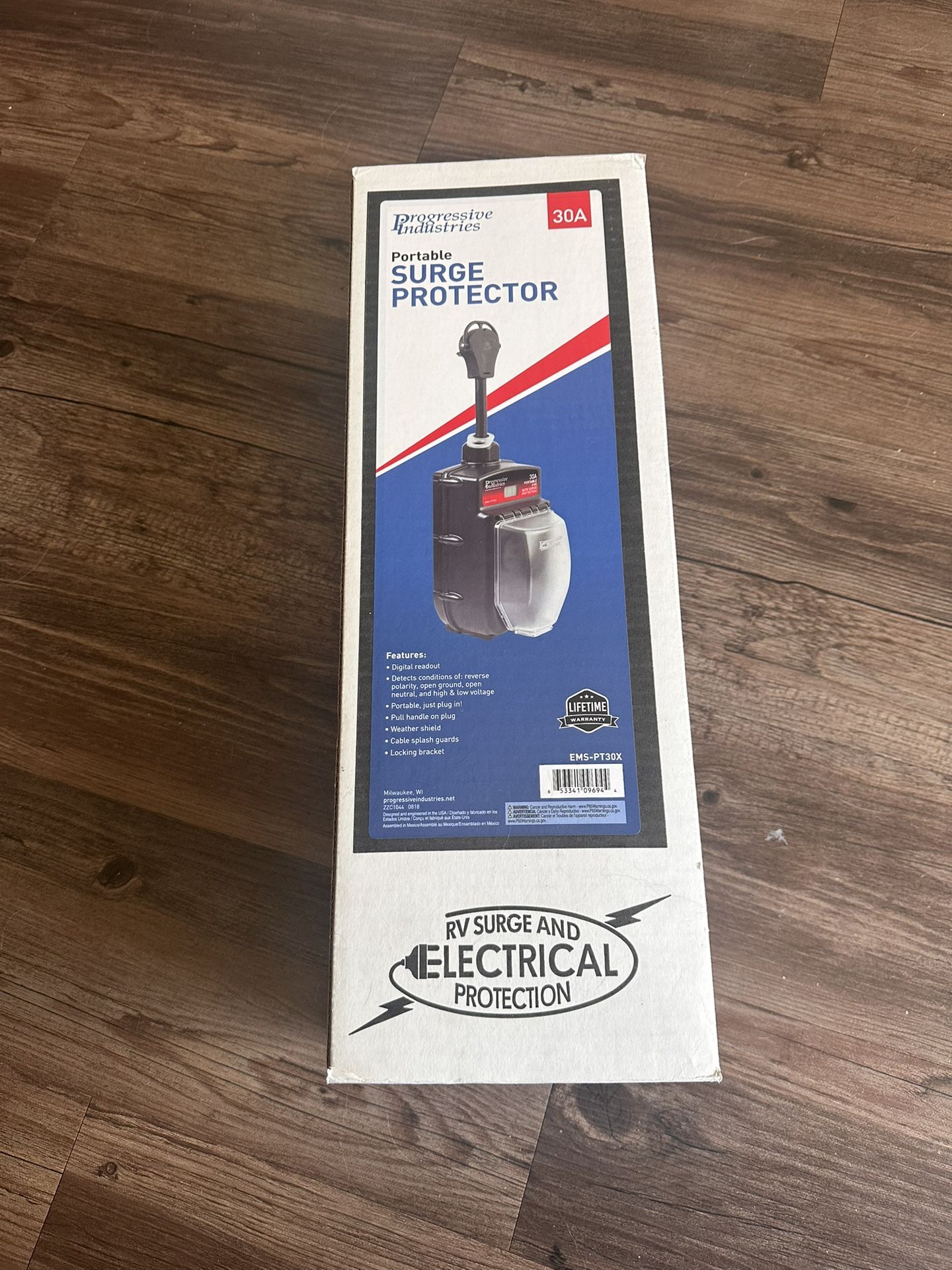 Progressive Industries EMS-PT30X 30A Portable RV Surge Protector – NEW Sealed Box