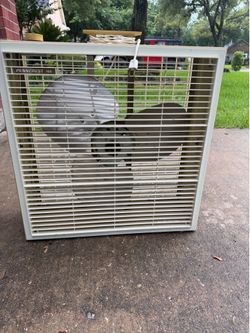 vintage Penncrest 100 3-speed box fan, originally manufactured for JCPenney.
