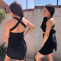 Black sexy gown dress