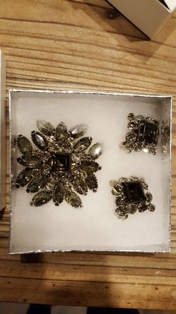 Vintage pin and clip earrings