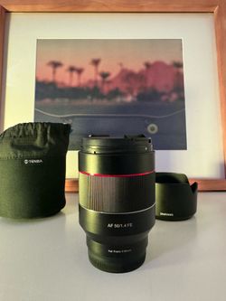 Sanyang lent 50mm 1.4  fe - full frame e-mount
