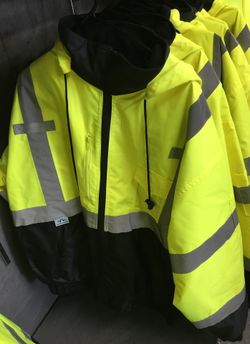 High Visibility removable fleece bomber jacket