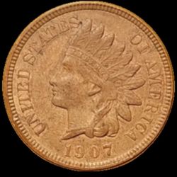 USA INDIAN HEAD CENT  1907 In Good Collection!