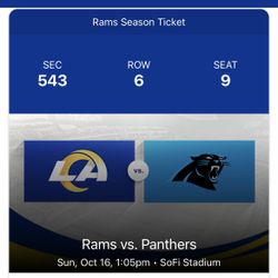 RAMS vs PANTHERS TICKETS