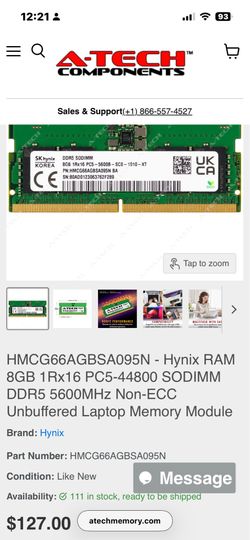 16gb of DDR5 laptop ram