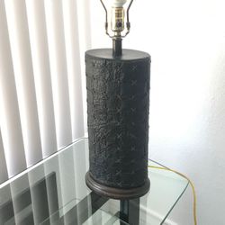 Leather base lamp