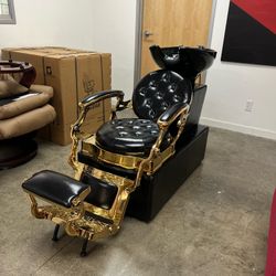 Gold Barberpub Ceramic Bowl Backwash Barber Station 9010