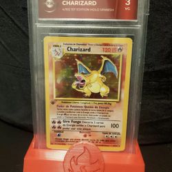 1999 Pokemon 1st Edition Base Set spanish Charizard 4/102 TGA3