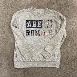 Girls Abercrombie Kids Fleece Flip Sequins Sweatshirt size 15/16