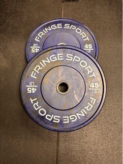 45lb, 25lb, & 10lb Fringe Sports bumper plates sets