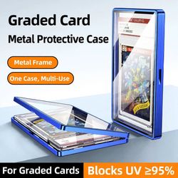 PSA Graded Card Metal Case Blue, UV Protection, New