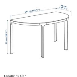 Ikea BEKANT half moon Desk 