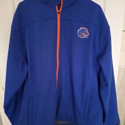 Boise State Men's Jacket XL Russell  Athletic Full Zip Warm Polyester/Spandex