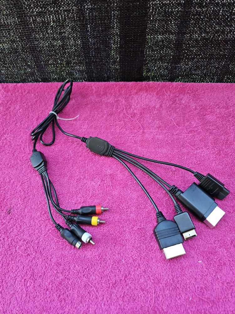 AV Universal TV Cables PS2/ PSONE/ Original Xbox/ GameCube/ Xbox 360/ SNES/ N64