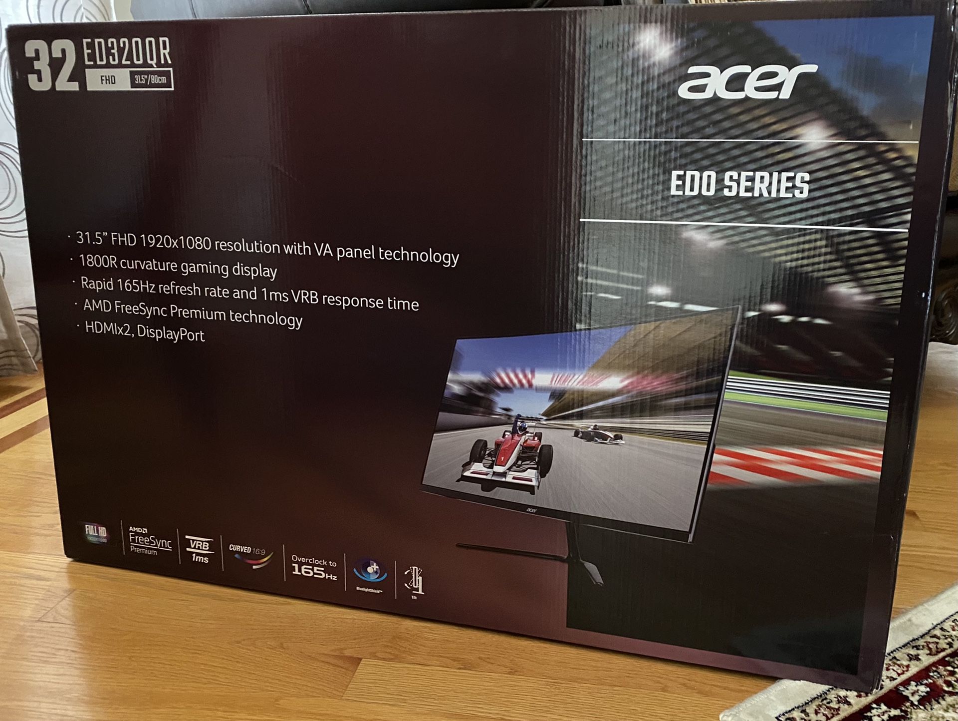 Acer 32-in Curved Gaming Monitor (1 ms, 165 Hz)