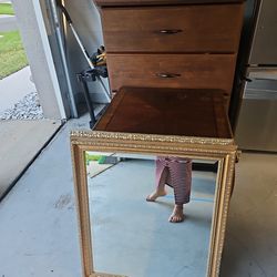 Dresser, 2 Mirrors, And Fridge