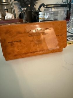 VINTAGE Christian Dior Mini Travel Set Eau Sauvage pour homme Men -Vinyl Case France