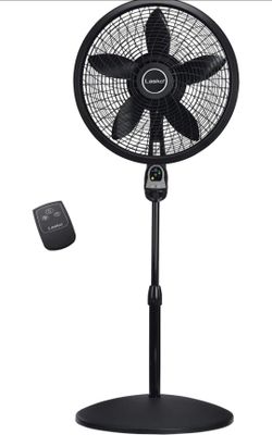 Lasko Black Pedestal Fan with Remote