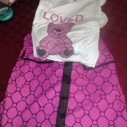 Pretty Pink And Black  Teddy Bear outfit