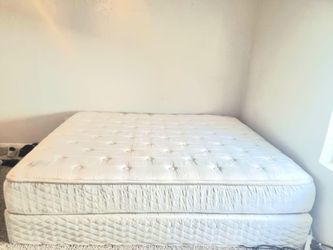 Queen-size bed and box spring