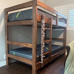 Twin Bunk Bed With Mattresses More Colors Available 