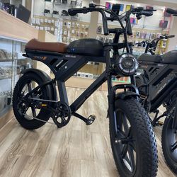 Super Movcan Ebike 32MpH Cruiser Brown Leather Seat Electric Bike! Finance It Today No Credit Needed! $10 To $99 Down To Take It Home!