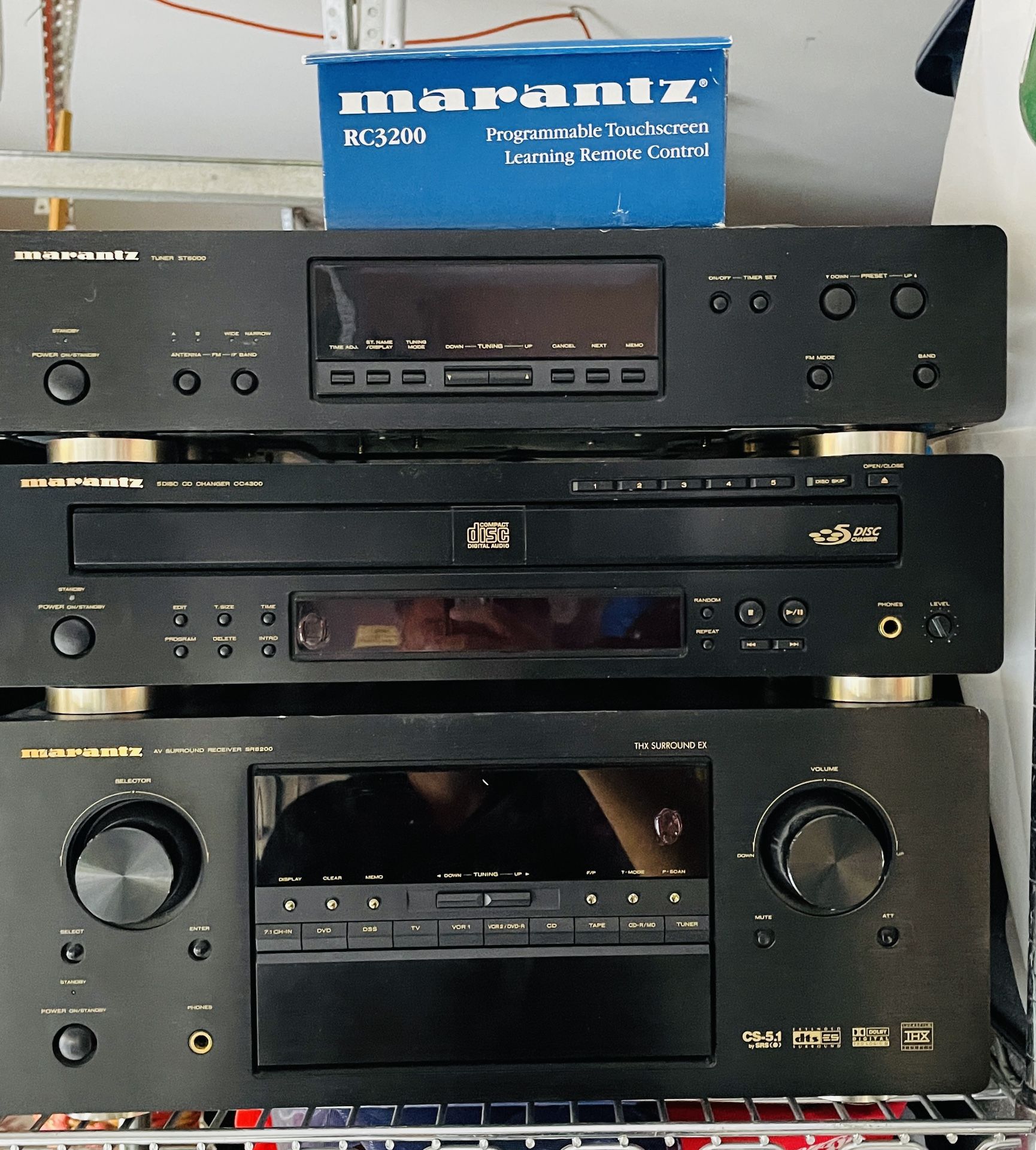 Marantz Receiver Plus Marantz Roulette 5 Cd Changer W/remote And Tuner.