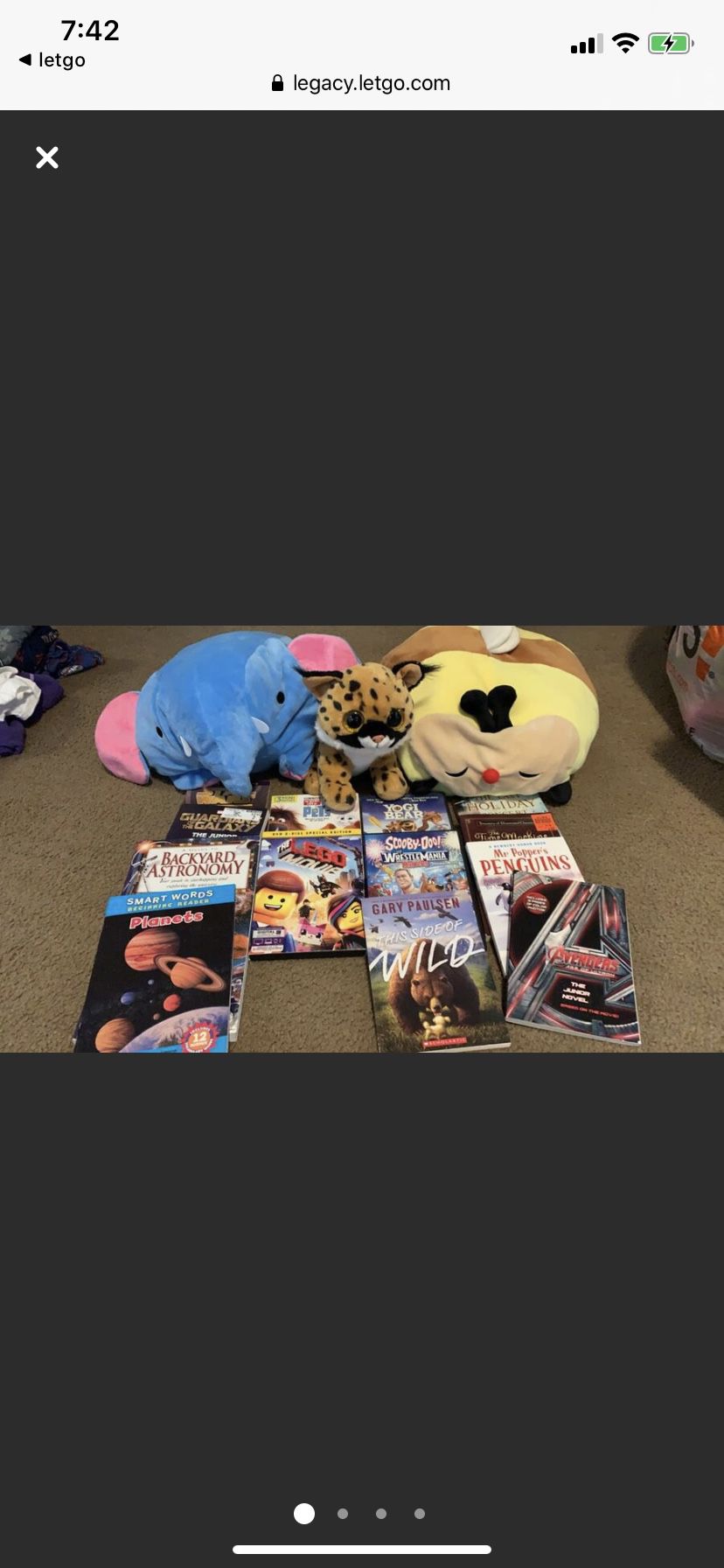 Movies,books, stuffed animals bundle