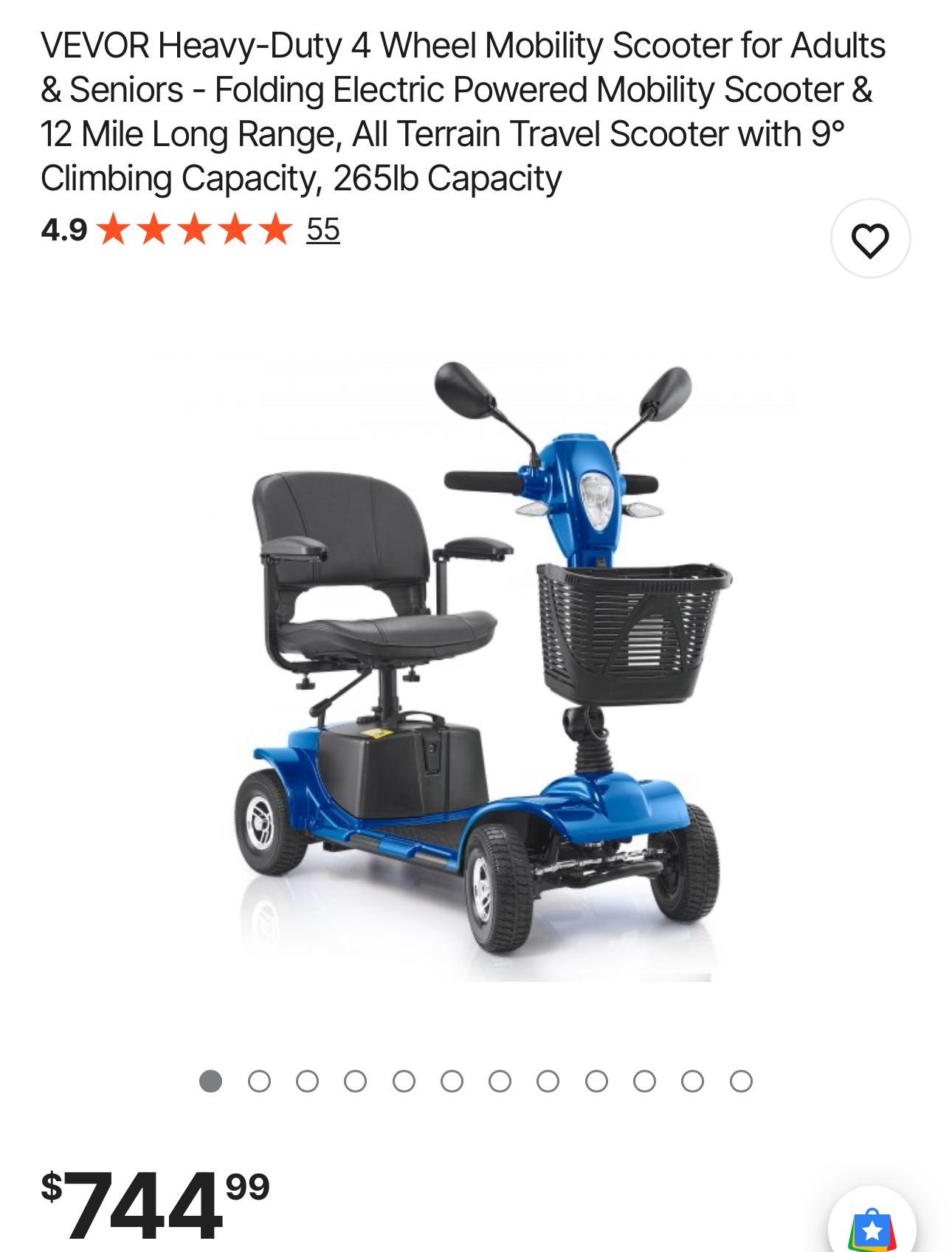 Heavy-Duty 4 Wheel Electric Mobility Scooter