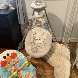 Fisher Price Swing And Elmo Bouncer 