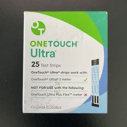 OneTouch Ultra 25 ct Test Strips Ultra 2 Meter